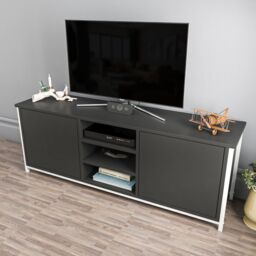 Decorotika Otis TV Stand, TV Unit for TV's up to 63 inch in Grey - thumbnail 2