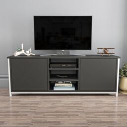Decorotika Otis TV Stand, TV Unit for TV's up to 63 inch in Grey