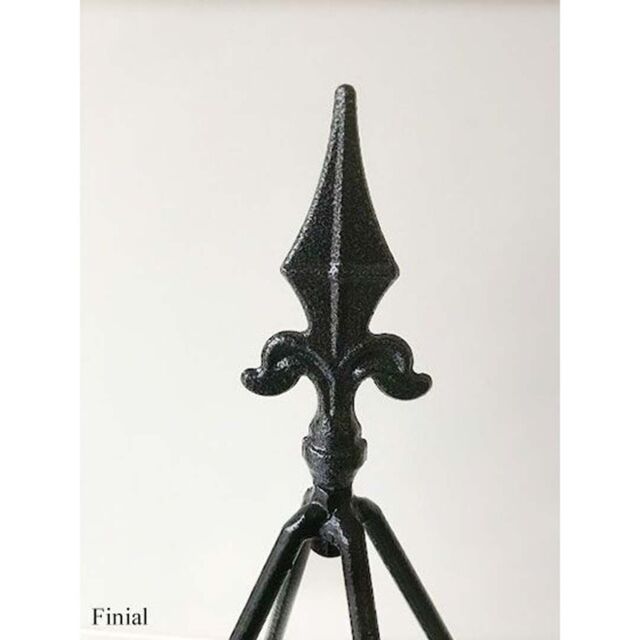 Poppyforge Finial Top Plant Border Support - Steel - L30 x W30 x H30 cm - BM/RtR in Black - image 1