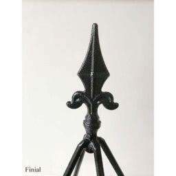 Poppyforge Finial Top Plant Border Support - Steel - L30 x W30 x H30 cm - BM/RtR in Black