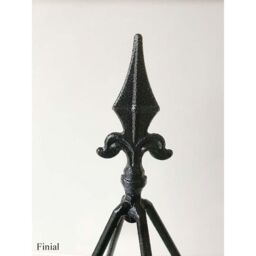 Poppyforge Finial Top Plant Border Support - Steel - L30 x W30 x H30 cm - BM/RtR in Black - thumbnail 2