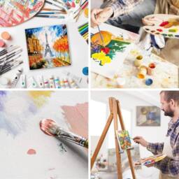 Kelvenix PACK OF 4 Blank Artist Canvas Art Board in White - thumbnail 5
