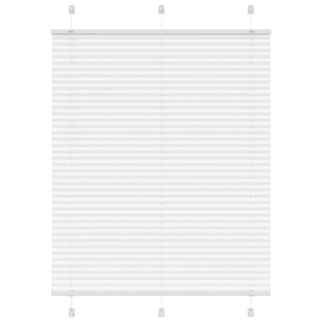 Berkfield Home Pleated Blind White 110x150 cm Fabric Width 109.4 cm Polyester - image 1