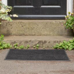Nicola Spring Heavy Duty Rubber Door Mats - 60 x 40cm - Set of 2 in Black - Size: 40 cm x 60 cm - thumbnail 5
