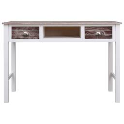 Berkfield Home Writing Desk Brown 110x45x76 cm Wood - Size: 110 x 45 x 76 cm - thumbnail 3