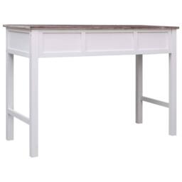 Berkfield Home Writing Desk Brown 110x45x76 cm Wood - Size: 110 x 45 x 76 cm - thumbnail 4