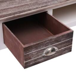 Berkfield Home Writing Desk Brown 110x45x76 cm Wood - Size: 110 x 45 x 76 cm - thumbnail 5