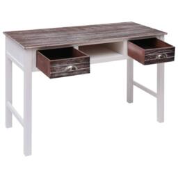 Berkfield Home Writing Desk Brown 110x45x76 cm Wood - Size: 110 x 45 x 76 cm - thumbnail 2