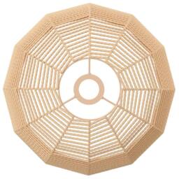 Berkfield Home Ceiling Lamp Shade √ò36x26 cm Iron & Paper in Light Tan - Size: 36x26 cm - thumbnail 5