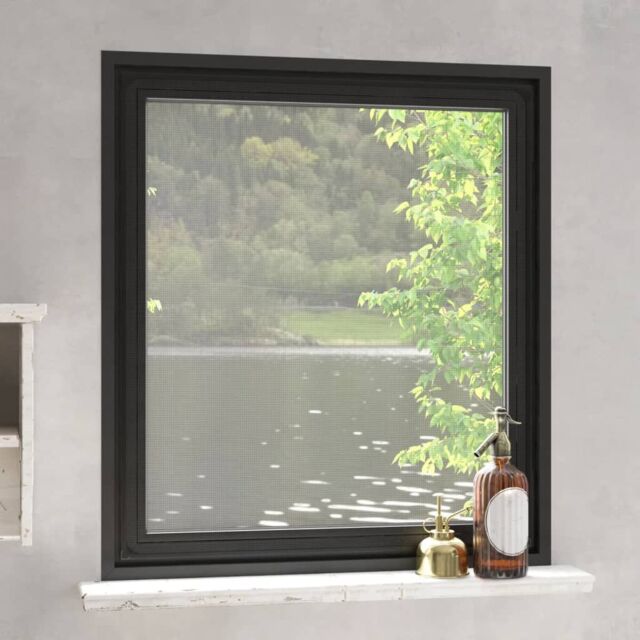 Berkfield Home Magnetic Insect Screen for Windows Anthracite 120x140 cm in Black - image 1