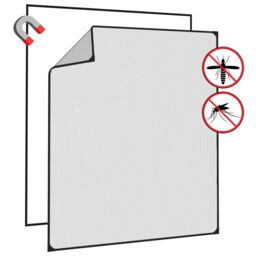 Berkfield Home Magnetic Insect Screen for Windows Anthracite 120x140 cm in Black - thumbnail 4