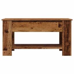 Berkfield Home Coffee Table Old Wood 101x49x52 cm Engineered Wood in Brown - Size: 101 x 49 x 52 cm - thumbnail 5