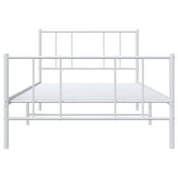 Berkfield Home Metal Bed Frame with Headboard & Footboard White 100x200 cm - thumbnail 6