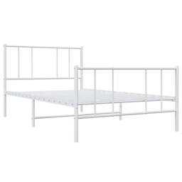 Berkfield Home Metal Bed Frame with Headboard & Footboard White 100x200 cm - thumbnail 4