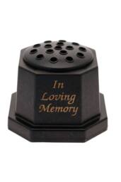 KDMD Black In Loving Memory Vase 15cm - thumbnail 1