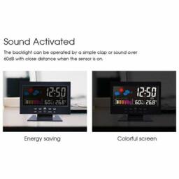 NESTLUNE New Large LED Digital Calendar Clock Dementia Alarm in Black - Size: 100 cm x 15 cm - thumbnail 6