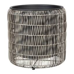 Wyld and Coco Light Brown PE Rattan Planter Set of 2 with Plastic Inserts - thumbnail 5