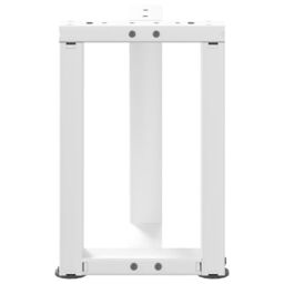 Berkfield Home Coffee Table Legs T-Shaped¬†2 pcs White 28x25x(42-43) cm Steel - thumbnail 6