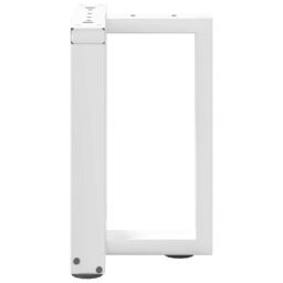 Berkfield Home Coffee Table Legs T-Shaped¬†2 pcs White 28x25x(42-43) cm Steel - thumbnail 5