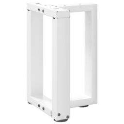 Berkfield Home Coffee Table Legs T-Shaped¬†2 pcs White 28x25x(42-43) cm Steel - thumbnail 3