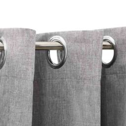Berkfield Home Linen-Look Blackout Curtains with Grommets Grey 290x245cm - Size: 290x245 cm - thumbnail 3