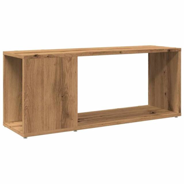 Berkfield Home TV Cabinet Artisan Oak 80x24x32cm Engineered Wood in Brown - Size: 80 x 24 x 32 cm - image 1