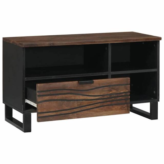 Berkfield Home TV Cabinet - 80x33.5x46 cm, Crafted from Solid Wood & Engineere in Brown - Size: 80x33.5x46 cm - image 1