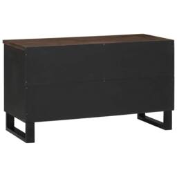 Berkfield Home TV Cabinet - 80x33.5x46 cm, Crafted from Solid Wood & Engineere in Brown - Size: 80x33.5x46 cm - thumbnail 5