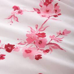 Portfolio Home Sakura Blossom Floral Duvet Cover Set With Pillow Case Bed Linen in Pink - Size: Double - thumbnail 3