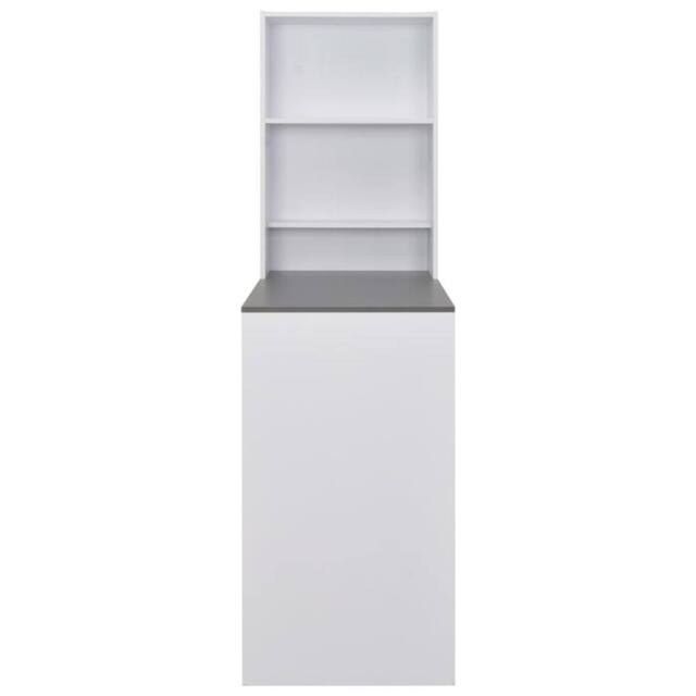 Berkfield Home Beautiful Bar Table with Cabinet White 115x59x200 cm - Size: 115 x 59 x 200 cm - image 1