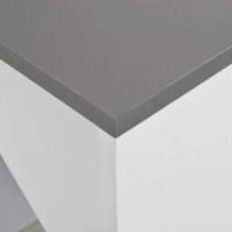 Berkfield Home Beautiful Bar Table with Cabinet White 115x59x200 cm - Size: 115 x 59 x 200 cm - thumbnail 4
