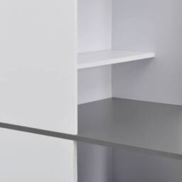 Berkfield Home Beautiful Bar Table with Cabinet White 115x59x200 cm - Size: 115 x 59 x 200 cm - thumbnail 5