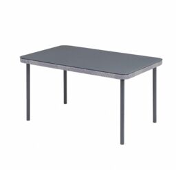 Home Detail Tavira Corner Garden Furniture Dining Set Dark Grey Wicker Rope Style Bench & Footstool - thumbnail 6