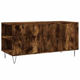 Berkfield Home Modern Coffee Table Smoked Oak 102x44.5x50 cm Engineered Wood in Brown - thumbnail 8