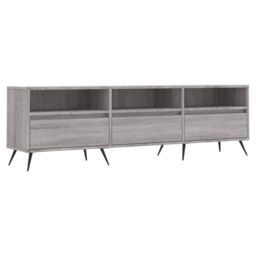 Berkfield Home TV Cabinet Grey Sonoma 150x30x44.5 cm Engineered Wood - thumbnail 2