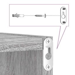 Berkfield Home Wall Cube Shelves 6 pcs Grey Sonoma 30x15x30 cm - Size: 30 x 15 x 30 cm - thumbnail 9