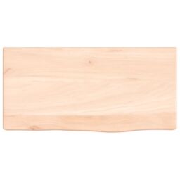 Berkfield Home Wall Shelf 40x20x6 cm Untreated Solid Wood Oak in Brown - Size: 40 x 20 x 6 cm - thumbnail 2