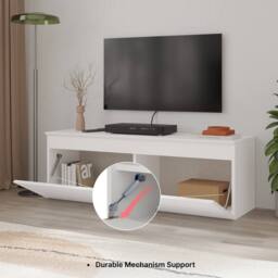 Decortie Sunset' Modern TV Stand Unit 120cm in Light Sand - Size: 1 Pack - thumbnail 6