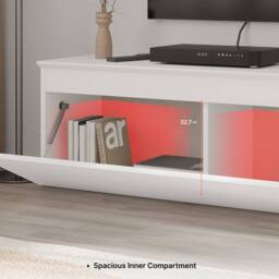 Decortie Sunset' Modern TV Stand Unit 120cm in Light Sand - Size: 1 Pack - thumbnail 7