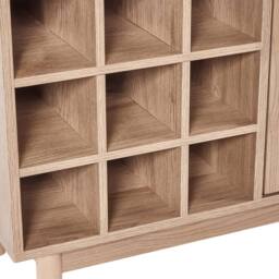 Wyld and Coco Light Brown Rattan Front Sideboard with 9-Bottle Wine Rack - thumbnail 9