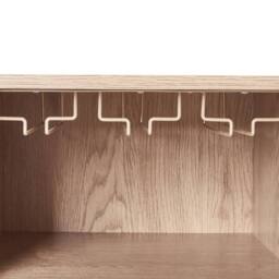 Wyld and Coco Light Brown Rattan Front Sideboard with 9-Bottle Wine Rack - thumbnail 8