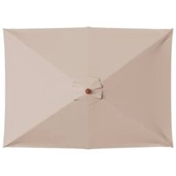 Berkfield Home Outdoor Parasol with Wooden Pole 150x200 cm Taupe in Beige - thumbnail 3