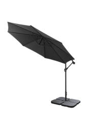 Garden Sanctuary Black Large Garden Cantilever 3m Banana Parasolwith Cross & Square Base - thumbnail 4