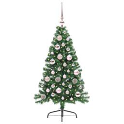 Berkfield Home Beautiful Artificial Pre-lit Christmas Tree Green 120 cm PVC - thumbnail 1