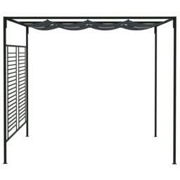 Berkfield Home Gazebo with Retractable Roof 4x3x2.3 m Anthracite 180 g/m ² in Black - thumbnail 3