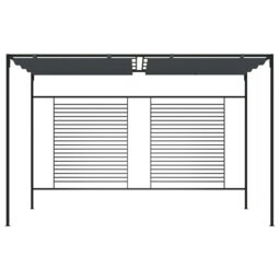 Berkfield Home Gazebo with Retractable Roof 4x3x2.3 m Anthracite 180 g/m ² in Black - thumbnail 2