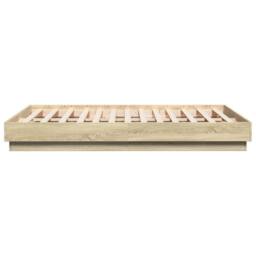 Berkfield Home Durable Bed Frame without Mattress Sonoma Oak 135x190 cm Double in Light Oak - thumbnail 5