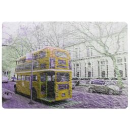 Benjamin Tate Design London Bus Yellow Rear Rug in Natural - Size: Large - thumbnail 1