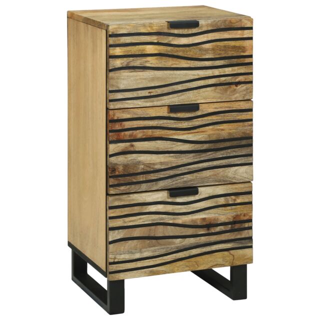 Berkfield Home Sideboard - 40 x 33.5 x 75 cm, made from solid mango & engineered wood in Brown - Size: 40 x 33.5 x 75 cm - image 1