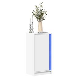 Berkfield Home Sideboard with LED White 42.5x34x85 cm Engineered Wood - thumbnail 2